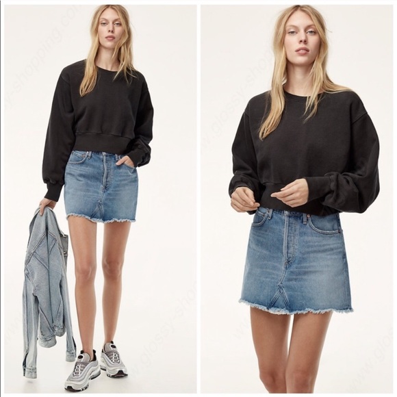 NWT AGOLDE Quinn High Rise Mini Skirt Devotee - 30/32 - Picture 5 of 16